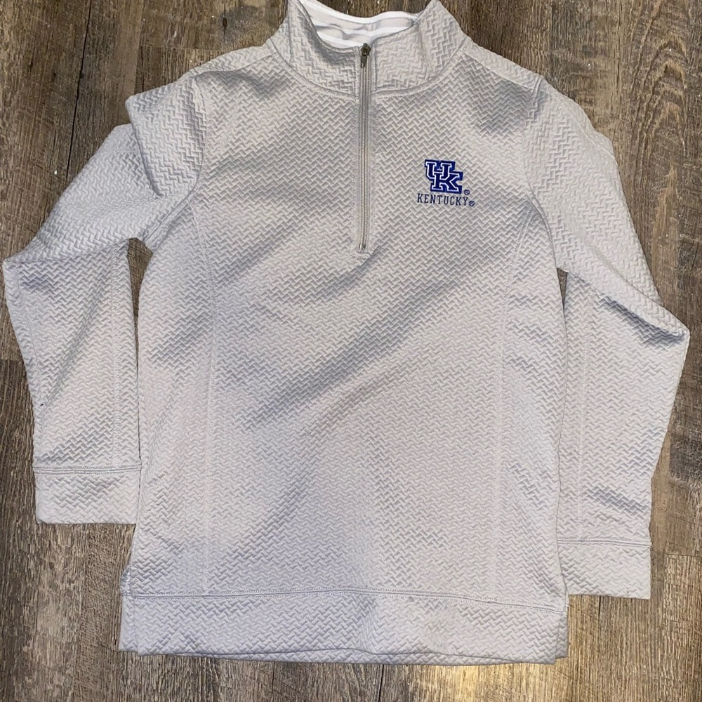 Grey Kentucky half zip up sweatshirt